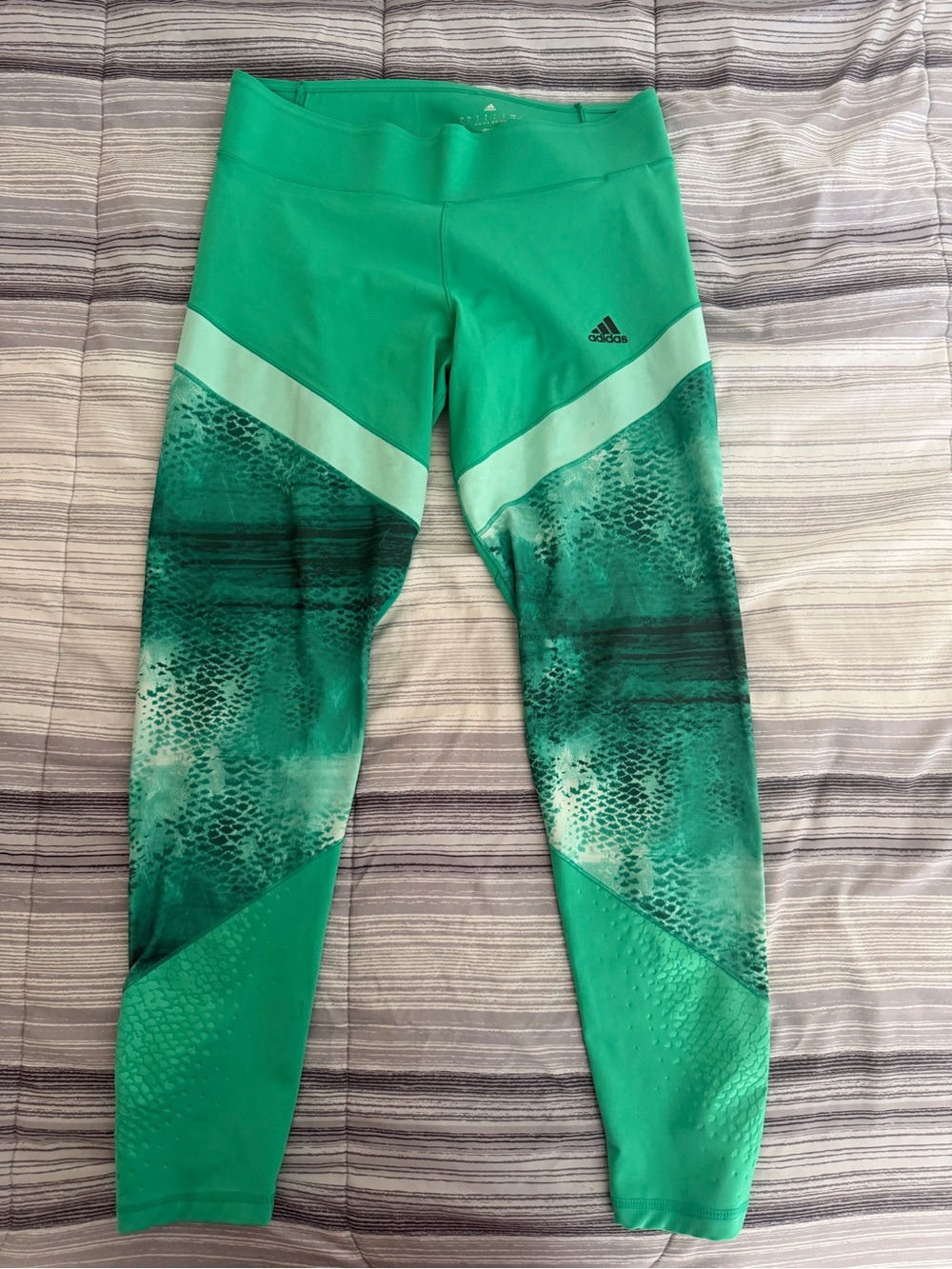 adidas Women’s Green Patterned Swim Leggings